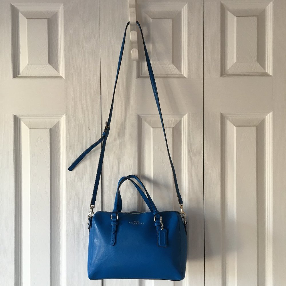 Coach Blue Leather Crossbody mini shoulder bag - Picture 2 of 8
